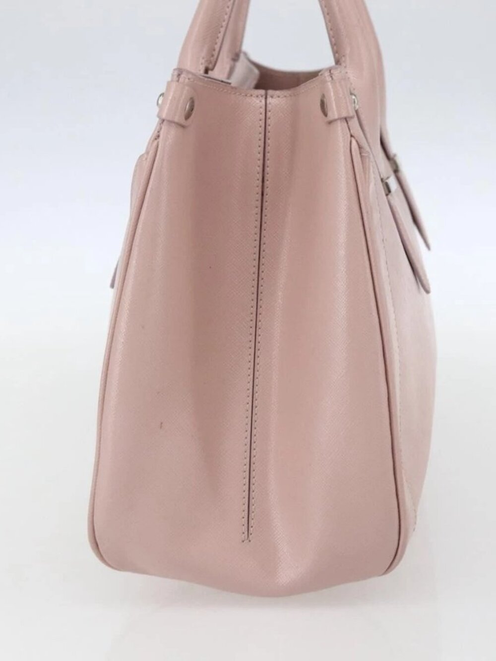 Salvatore Ferragamo Gancini Hand Bag Leather Pink Silver Auth 159143 - Picture 3 of 16